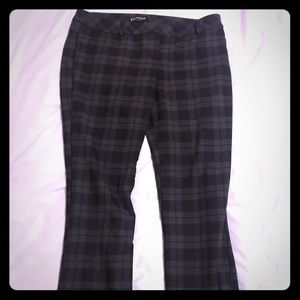 Express black and grey plaid dress pants